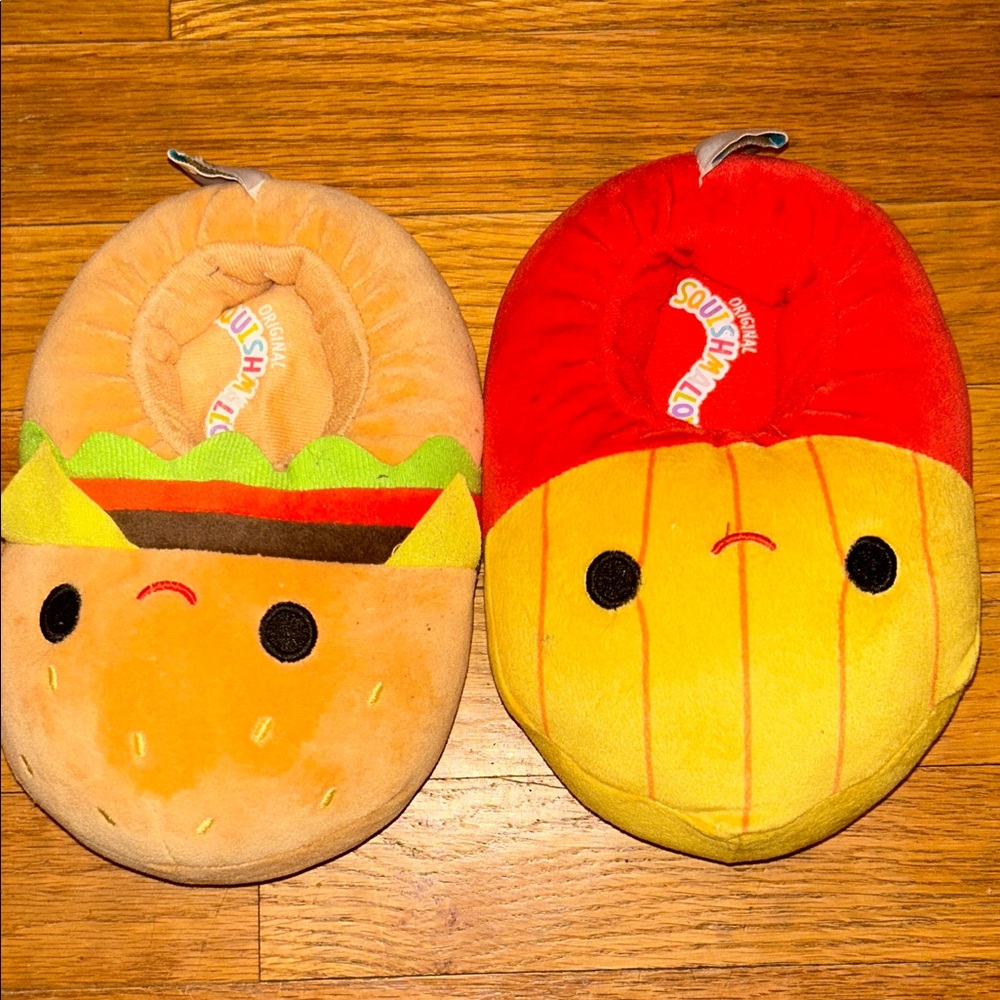 Squishmallows Burger & Fry Slippers